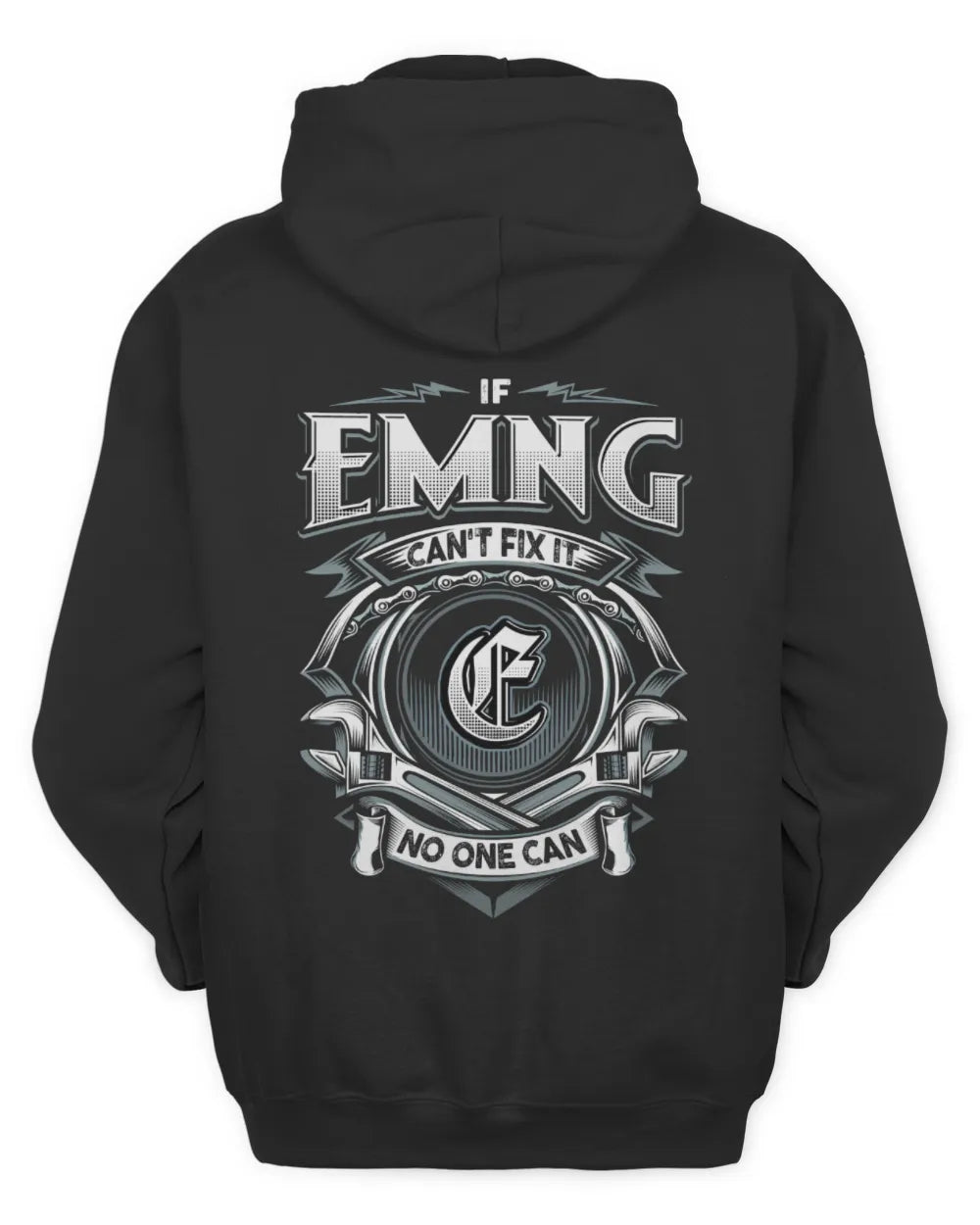 EMNG AP81-K4-626 - Personalized Ahmed Quote Apparel “If Ahmed Can't Fix It, No One Can” - Unisex Hoodie - Black