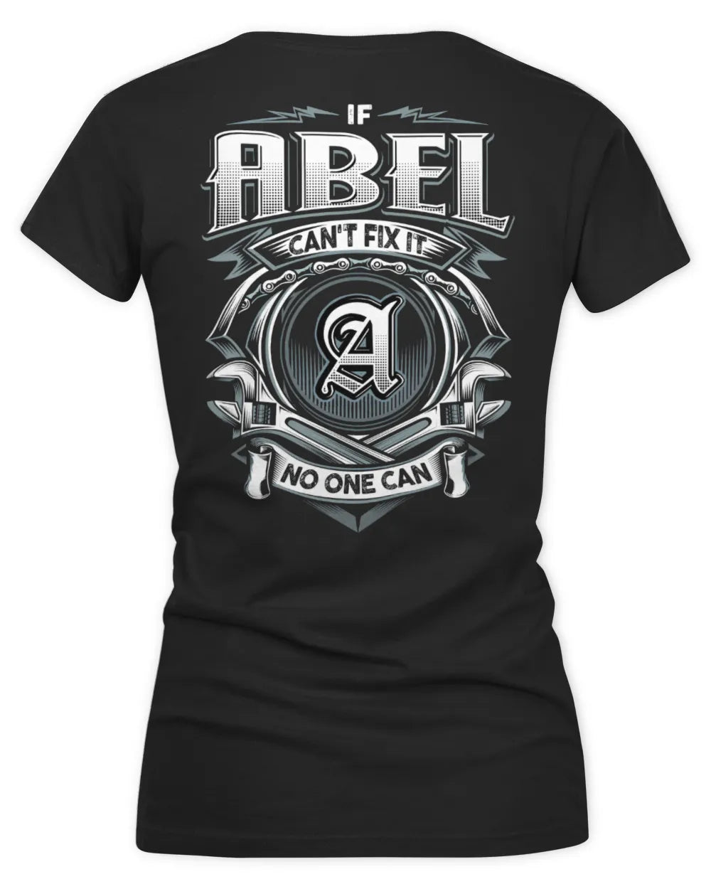 ABEL AP81-K4-626 - Personalized Ahmed Quote Apparel “If Ahmed Can't Fix It, No One Can” - Women's V-Neck T-Shirt - Black
