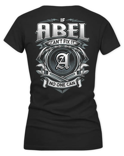 ABEL AP81-K4-626 - Personalized Ahmed Quote Apparel “If Ahmed Can't Fix It, No One Can” - Women's V-Neck T-Shirt - Black