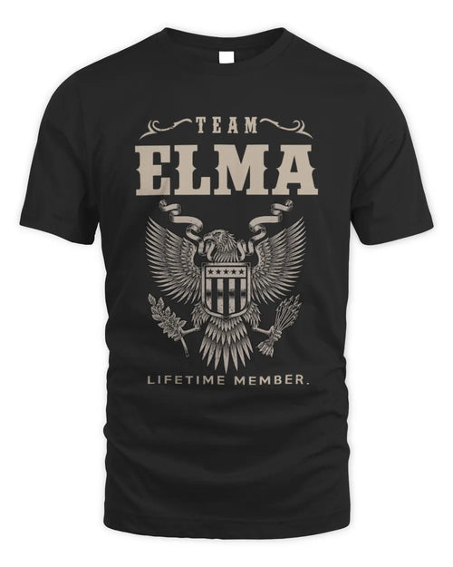 ELMA TP06-K82 – Personalized Classic Style Apparel “Team NAME Lifetime Member” - Unisex Standard T-Shirt - Black