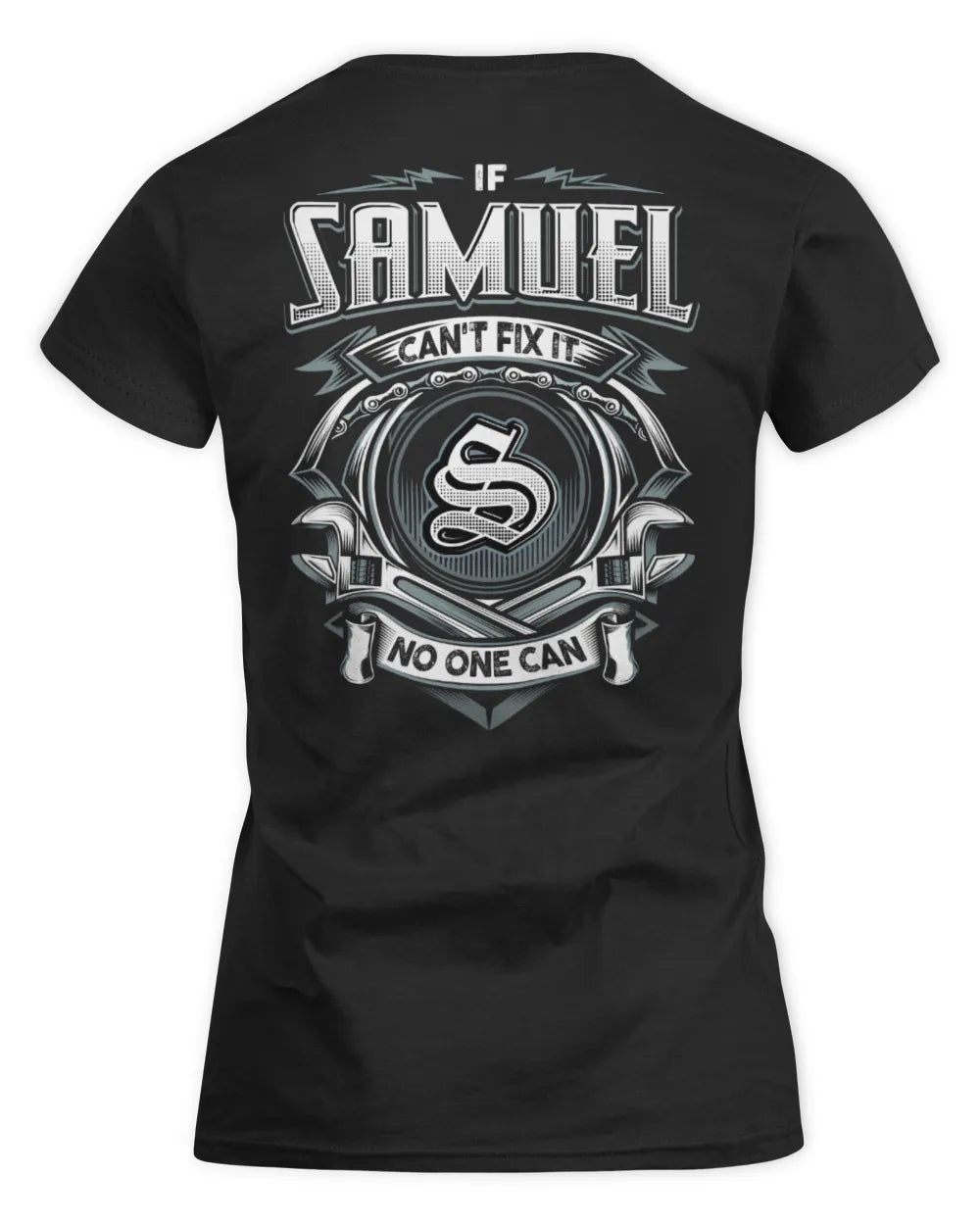 SAMUEL AP81-K4-626 - Personalized Ahmed Quote Apparel “If Ahmed Can't Fix It, No One Can” - Women's Standard T-Shirt - Black