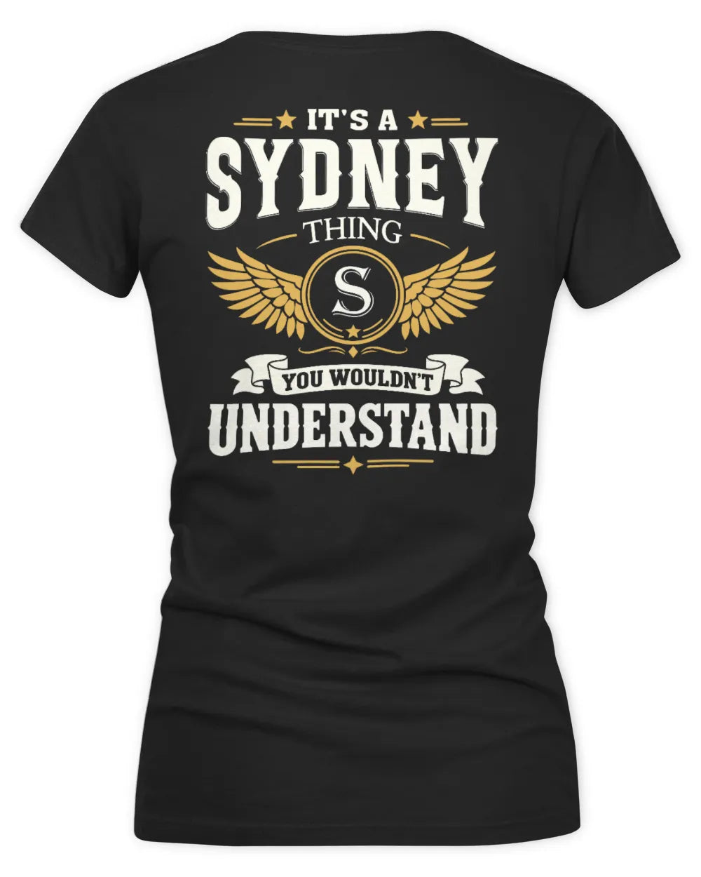 SYDNEY KT06-M008 It’s a [NAME] Thing – You Wouldn’t Understand | Personalized Vintage T-Shirt - Women's V-Neck T-Shirt - Black