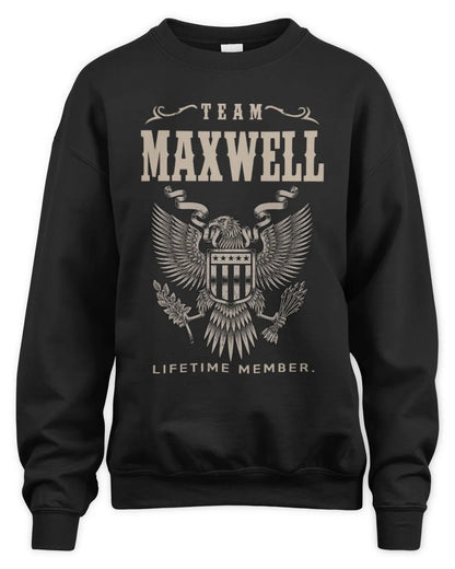 MAXWELL TP06-K82 – Personalized Classic Style Apparel “Team NAME Lifetime Member” - Unisex Sweatshirt - Black