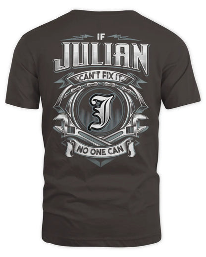 JULIAN AP81-K4-626 - Personalized Ahmed Quote Apparel “If Ahmed Can't Fix It, No One Can” - Unisex Standard T-Shirt - Dark Chocolate