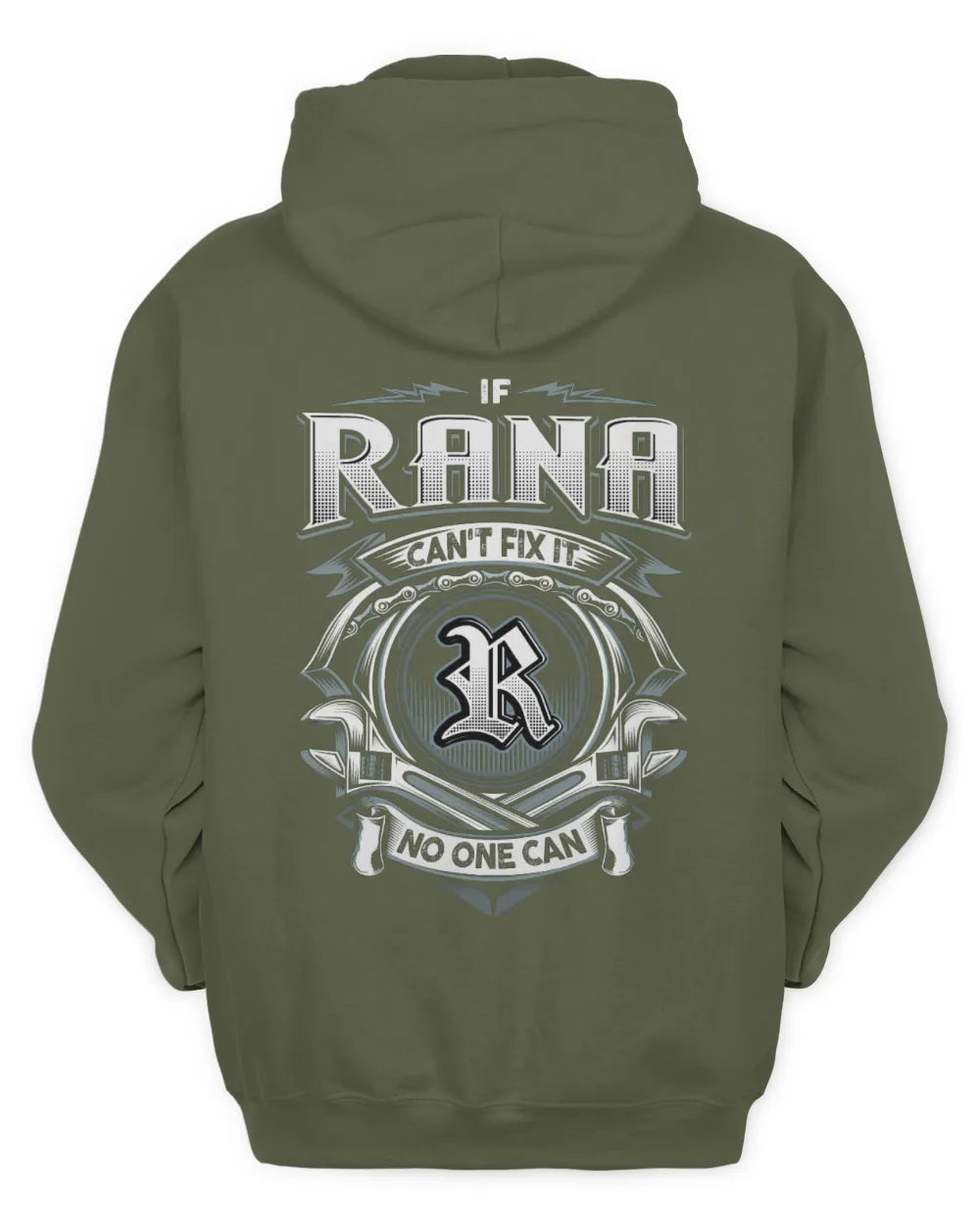 RANA AP81-K4-626 - Personalized Ahmed Quote Apparel “If Ahmed Can't Fix It, No One Can” - Unisex Hoodie - Military Green