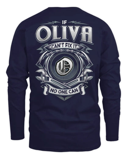 OLIVA AP81-K4-626 - Personalized Ahmed Quote Apparel “If Ahmed Can't Fix It, No One Can” - Men's Long Sleeved T-Shirt - Navy