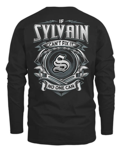 SYLVAIN AP81-K4-626 - Personalized Ahmed Quote Apparel “If Ahmed Can't Fix It, No One Can” - Men's Long Sleeved T-Shirt - Black