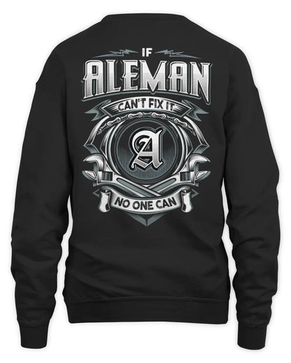 ALEMAN AP81-K4-626 - Personalized Ahmed Quote Apparel “If Ahmed Can't Fix It, No One Can” - Unisex Sweatshirt - Black