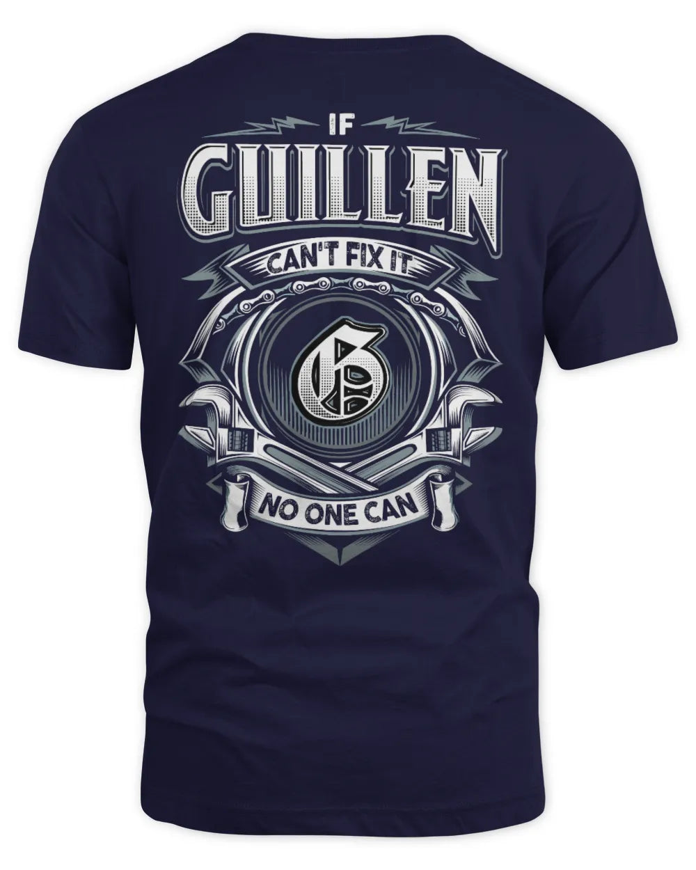 GUILLEN AP81-K4-626 - Personalized Ahmed Quote Apparel “If Ahmed Can't Fix It, No One Can” - Unisex Standard T-Shirt - Navy