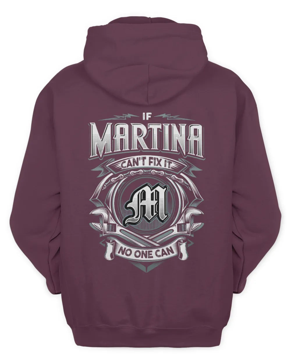 MARTINA AP81-K4-626 - Personalized Ahmed Quote Apparel “If Ahmed Can't Fix It, No One Can” - Unisex Hoodie - Maroon