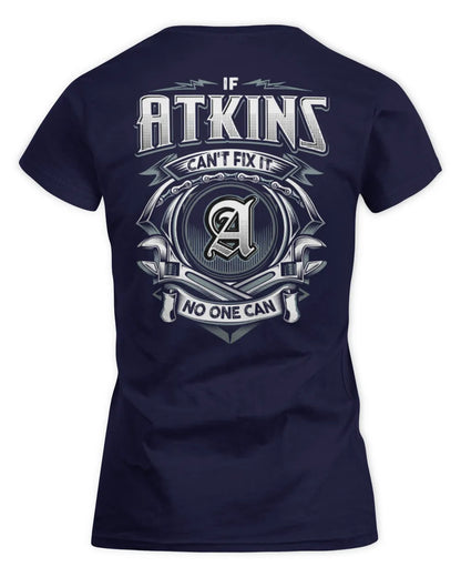 ATKINS AP81-K4-626 - Personalized Ahmed Quote Apparel “If Ahmed Can't Fix It, No One Can” - Women's Standard T-Shirt - Navy