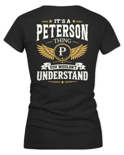 PETERSON KT06-M008 It’s a [NAME] Thing – You Wouldn’t Understand | Personalized Vintage T-Shirt - Women's V-Neck T-Shirt - Black