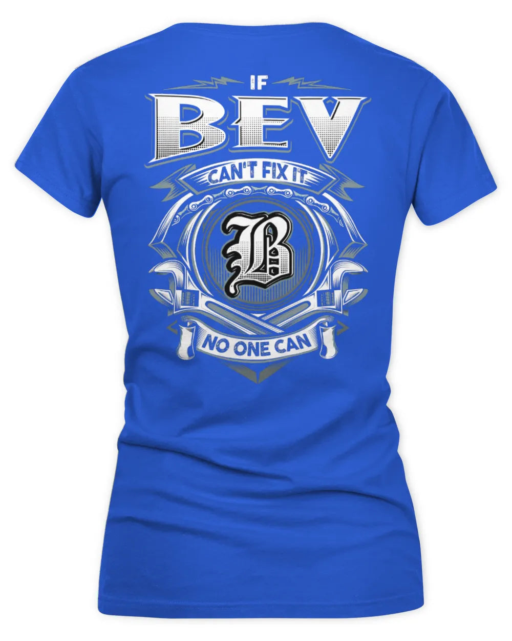 BEV AP81-K4-626 - Personalized Ahmed Quote Apparel “If Ahmed Can't Fix It, No One Can” - Women's V-Neck T-Shirt - Royal