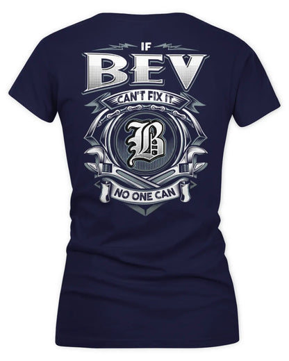 BEV AP81-K4-626 - Personalized Ahmed Quote Apparel “If Ahmed Can't Fix It, No One Can” - Women's V-Neck T-Shirt - Navy