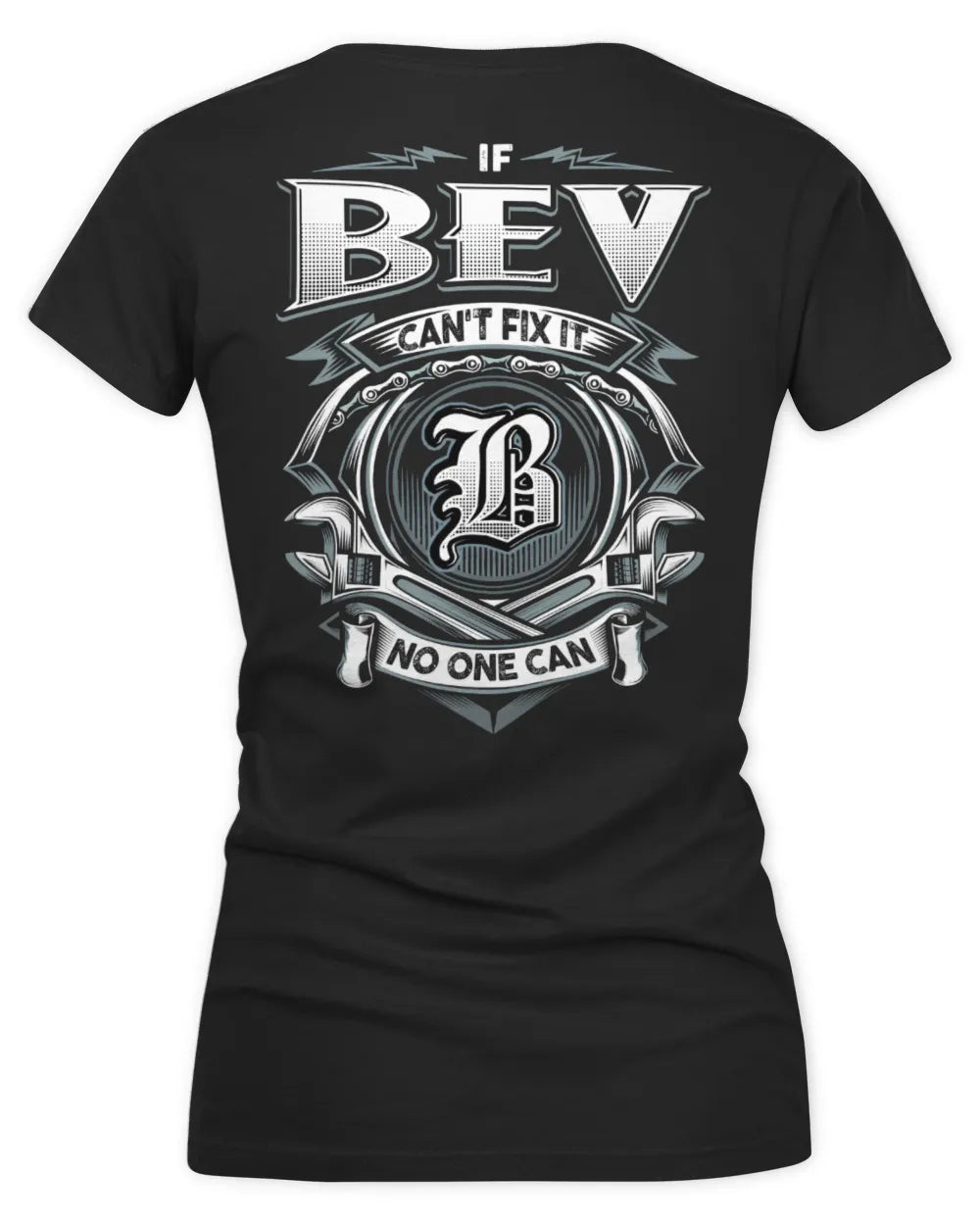 BEV AP81-K4-626 - Personalized Ahmed Quote Apparel “If Ahmed Can't Fix It, No One Can” - Women's V-Neck T-Shirt - Black