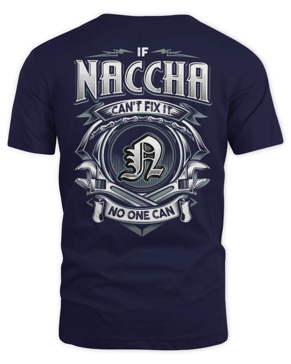 NACCHA AP81-K4-626 - Personalized Ahmed Quote Apparel “If Ahmed Can't Fix It, No One Can” - Unisex Standard T-Shirt - Navy