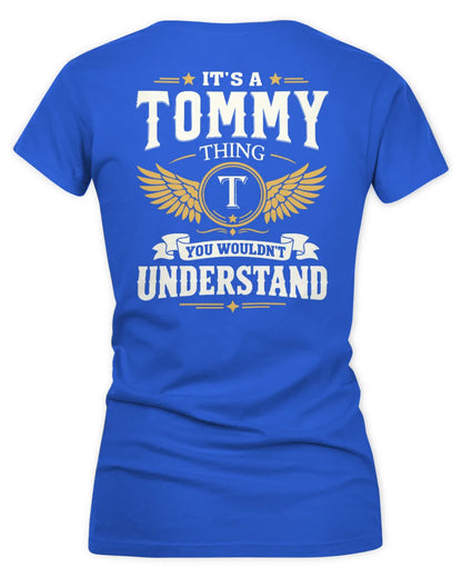 TOMMY KT06-M008 It’s a [NAME] Thing – You Wouldn’t Understand | Personalized Vintage T-Shirt - Women's V-Neck T-Shirt - Royal