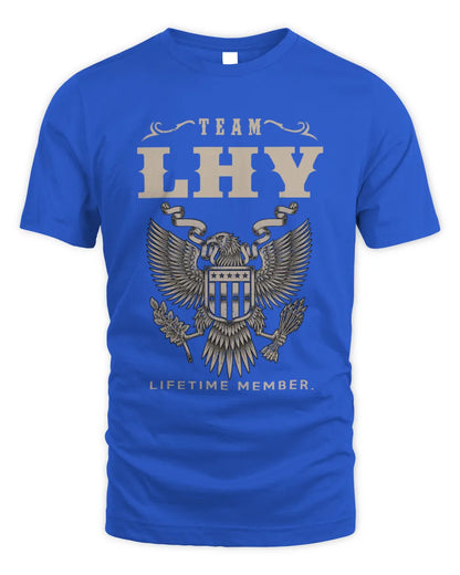 LHY TP06-K82 – Personalized Classic Style Apparel “Team NAME Lifetime Member” - Unisex Standard T-Shirt - Royal