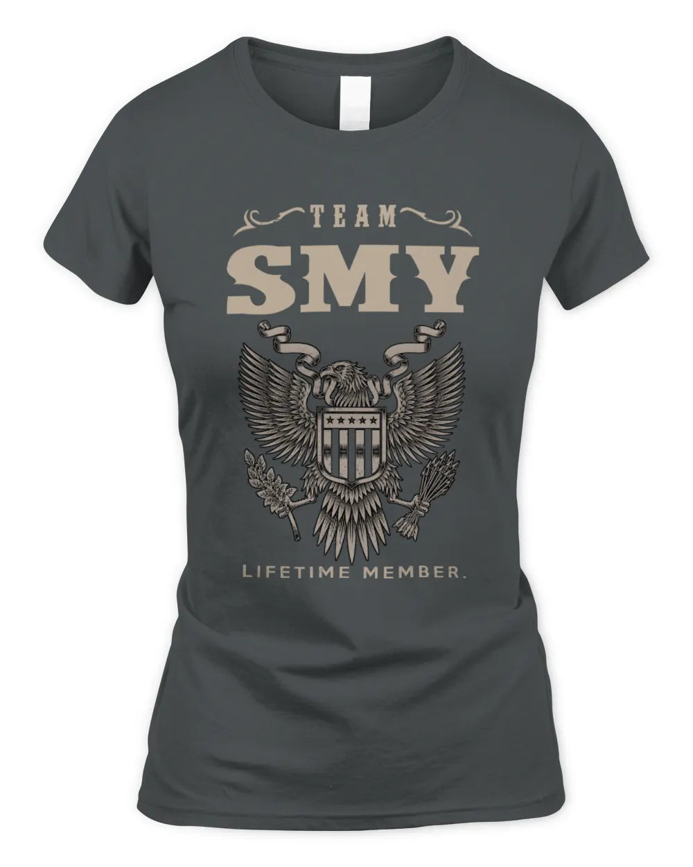 SMY TP06-K82 – Personalized Classic Style Apparel “Team NAME Lifetime Member” - Women's Standard T-Shirt - Charcoal