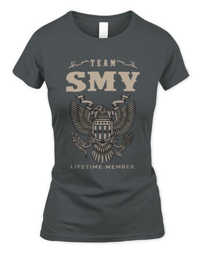 SMY TP06-K82 – Personalized Classic Style Apparel “Team NAME Lifetime Member” - Women's Standard T-Shirt - Charcoal