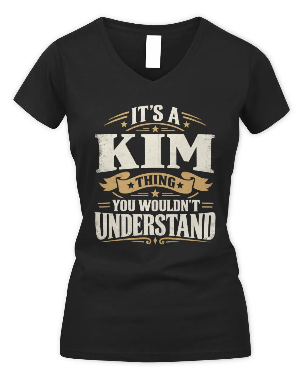 KIM P08 TH51 - Personalized “It’s a/an [NAME] Thing – You Wouldn’t Understand” Shirt - Women's V-Neck T-Shirt - Black