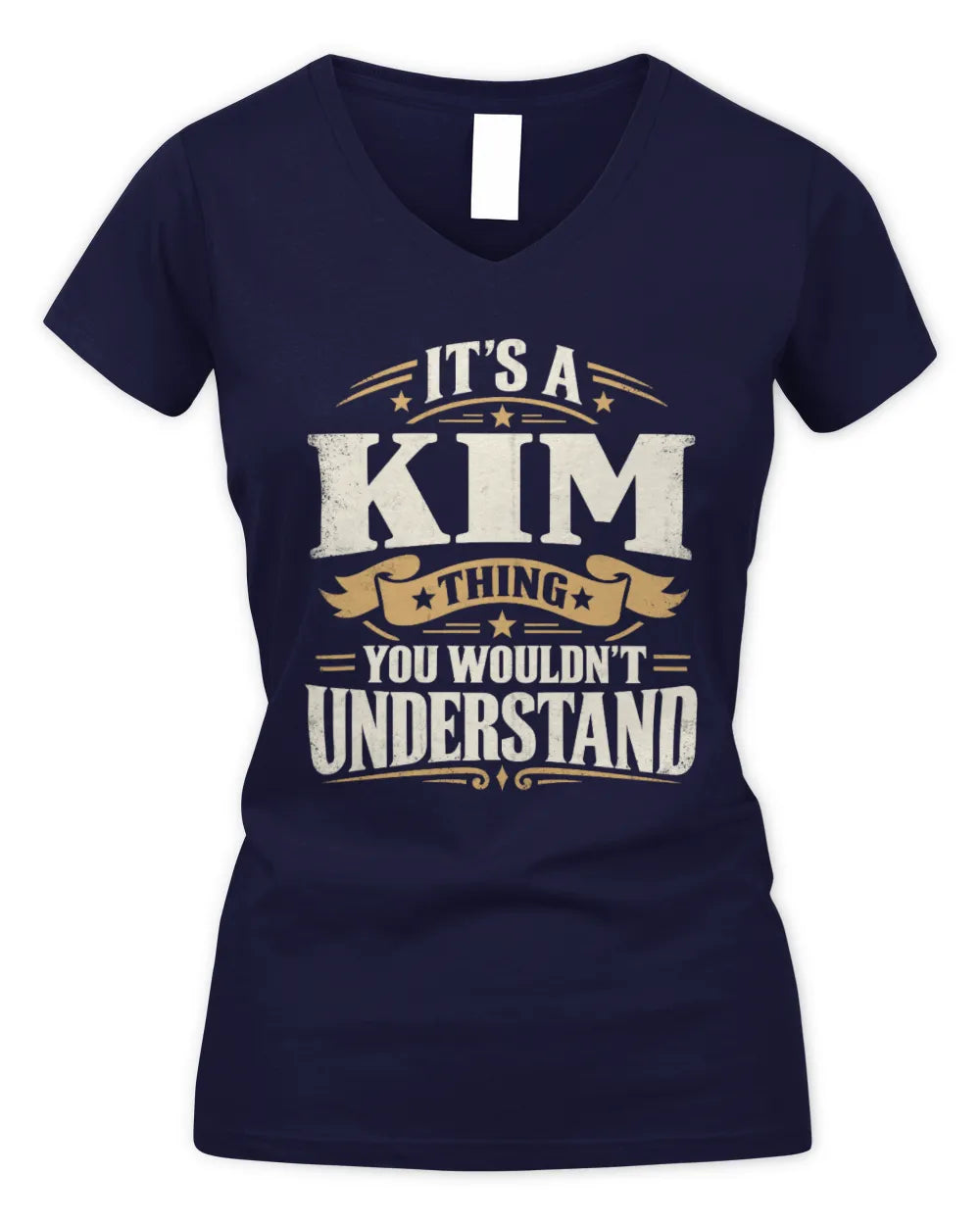 KIM P08 TH51 - Personalized “It’s a/an [NAME] Thing – You Wouldn’t Understand” Shirt - Women's V-Neck T-Shirt - Navy