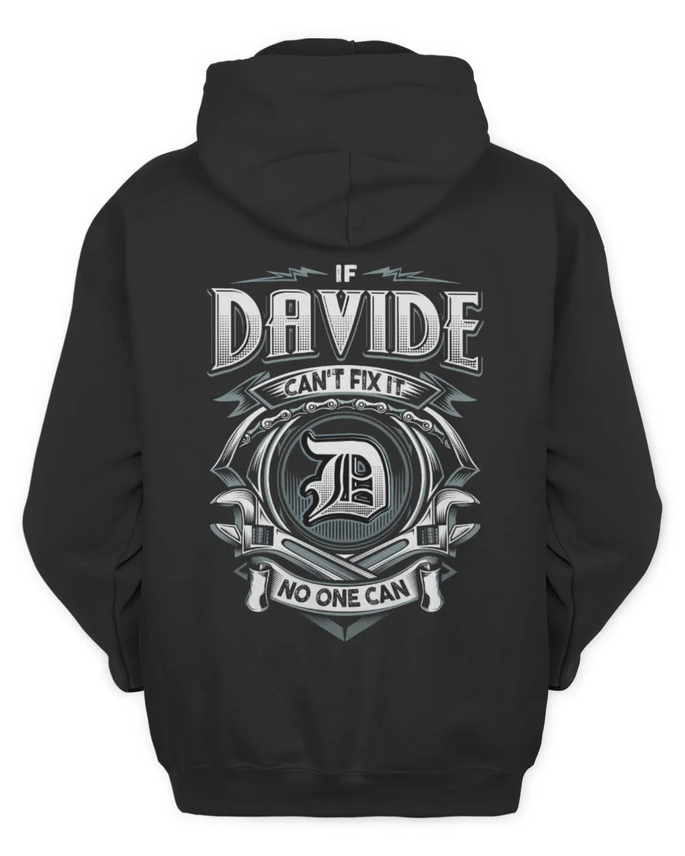 DAVIDE AP81-K4-626 - Personalized Ahmed Quote Apparel “If Ahmed Can't Fix It, No One Can” - Unisex Hoodie - Black
