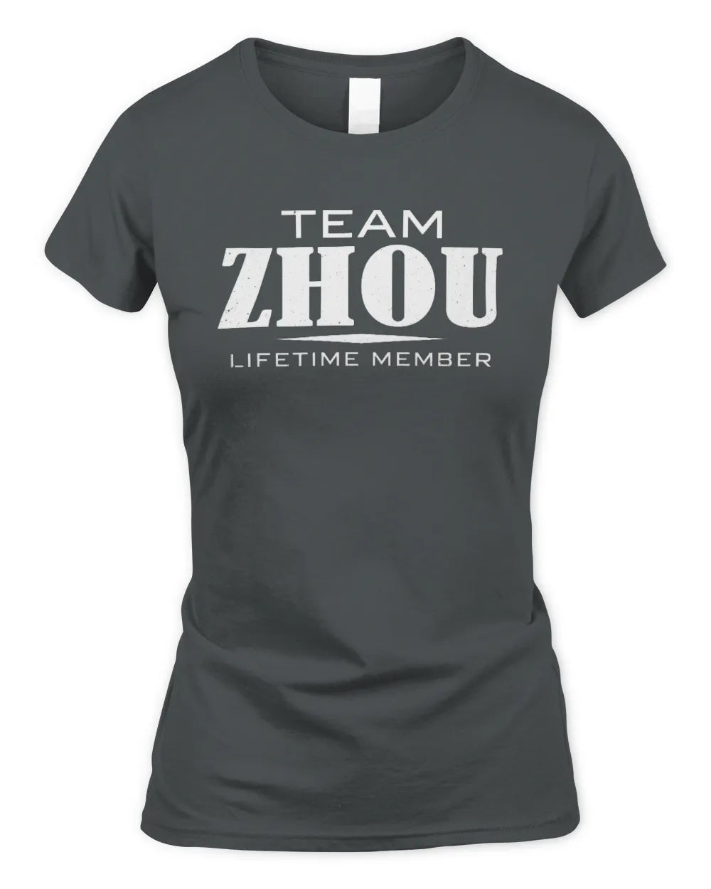 ZHOU BL62-K4-128 - Personalized “Team NAME Lifetime Member” - Women's Standard T-Shirt - Charcoal