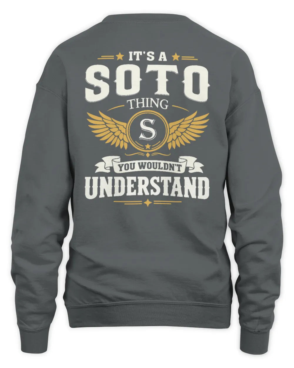 SOTO KT06-M008 It’s a [NAME] Thing – You Wouldn’t Understand | Personalized Vintage T-Shirt - Unisex Sweatshirt - Charcoal
