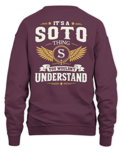 SOTO KT06-M008 It’s a [NAME] Thing – You Wouldn’t Understand | Personalized Vintage T-Shirt - Unisex Sweatshirt - Maroon