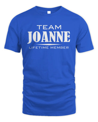 JOANNE BL62-K4-128 - Personalized “Team NAME Lifetime Member” - Unisex Standard T-Shirt - Royal