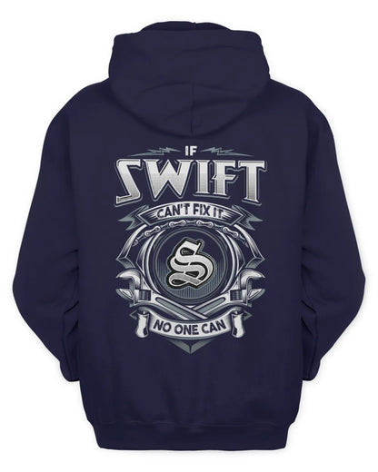 SWIFT AP81-K4-626 - Personalized Ahmed Quote Apparel “If Ahmed Can't Fix It, No One Can” - Unisex Hoodie - Navy
