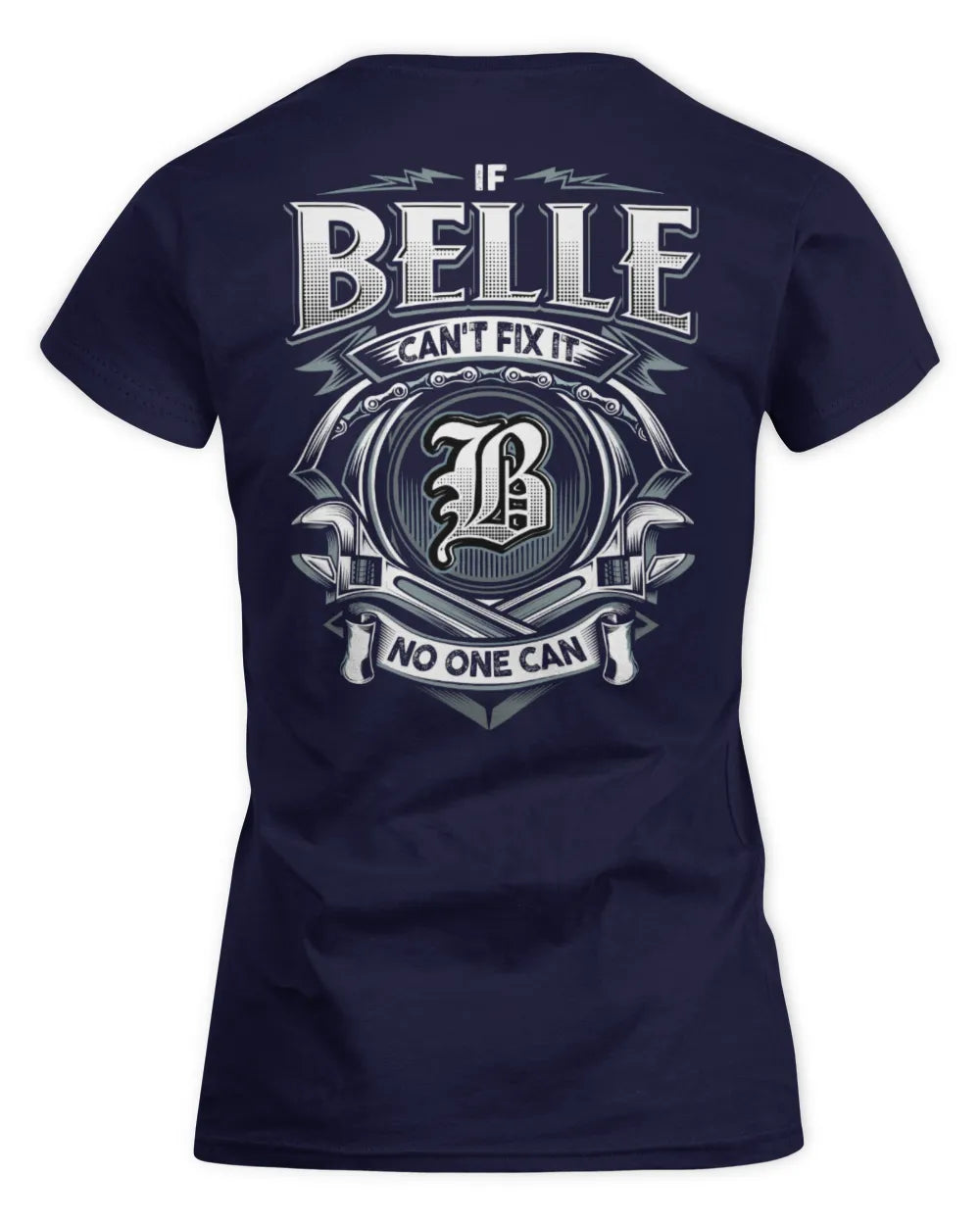 BELLE AP81-K4-626 - Personalized Ahmed Quote Apparel “If Ahmed Can't Fix It, No One Can” - Women's Standard T-Shirt - Navy
