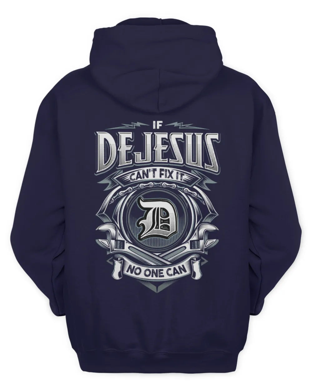 DEJESUS AP81-K4-626 - Personalized Ahmed Quote Apparel “If Ahmed Can't Fix It, No One Can” - Unisex Hoodie - Navy