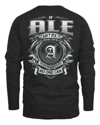 ALE AP81-K4-626 - Personalized Ahmed Quote Apparel “If Ahmed Can't Fix It, No One Can” - Men's Long Sleeved T-Shirt - Black
