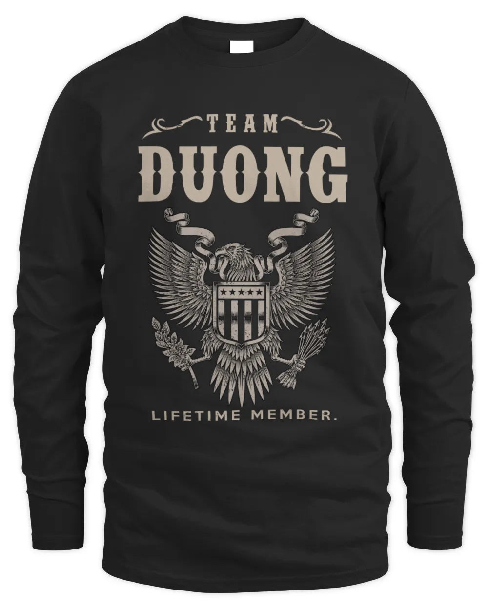 DUONG TP06-K82 – Personalized Classic Style Apparel “Team NAME Lifetime Member” - Men's Long Sleeved T-Shirt - Black