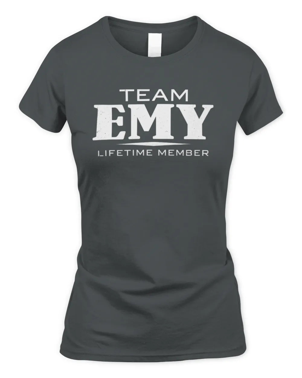 EMY BL62-K4-128 - Personalized “Team NAME Lifetime Member” - Women's Standard T-Shirt - Charcoal