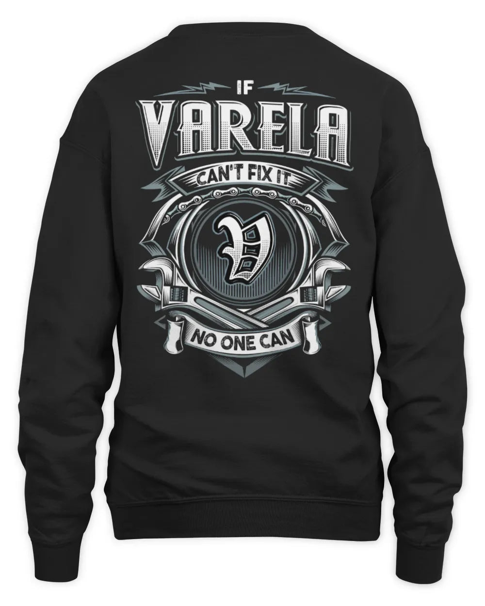 VARELA AP81-K4-626 - Personalized Ahmed Quote Apparel “If Ahmed Can't Fix It, No One Can” - Unisex Sweatshirt - Black