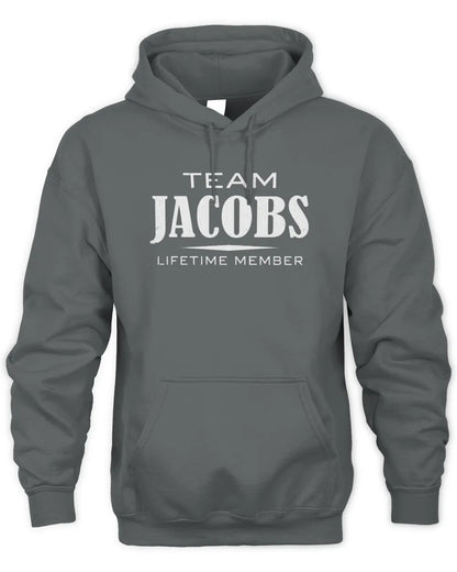 JACOBS BL62-K4-128 - Personalized “Team NAME Lifetime Member” - Unisex Hoodie - Charcoal