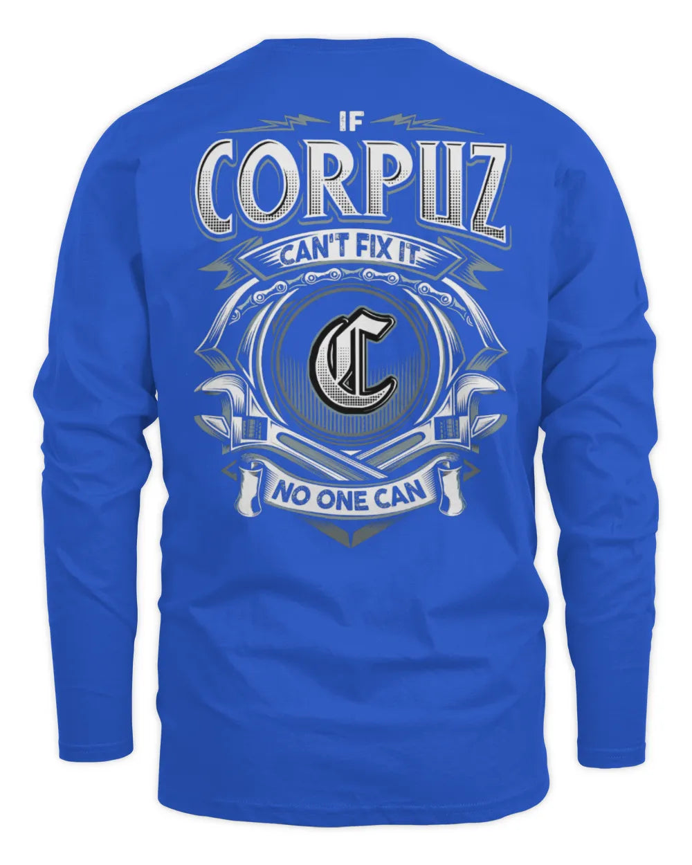 CORPUZ AP81-K4-626 - Personalized Ahmed Quote Apparel “If Ahmed Can't Fix It, No One Can” - Men's Long Sleeved T-Shirt - Royal
