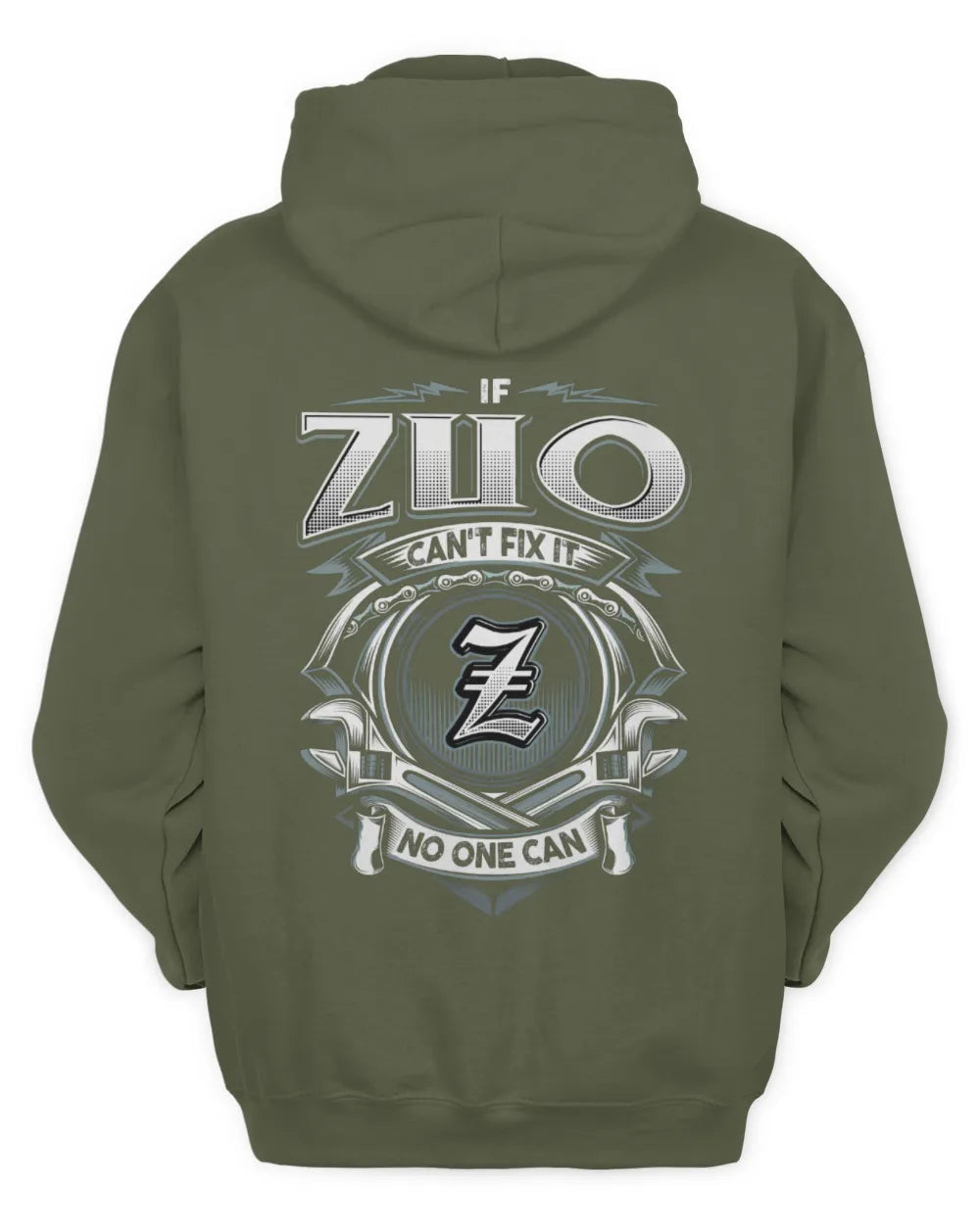 ZUO AP81-K4-626 - Personalized Ahmed Quote Apparel “If Ahmed Can't Fix It, No One Can” - Unisex Hoodie - Military Green