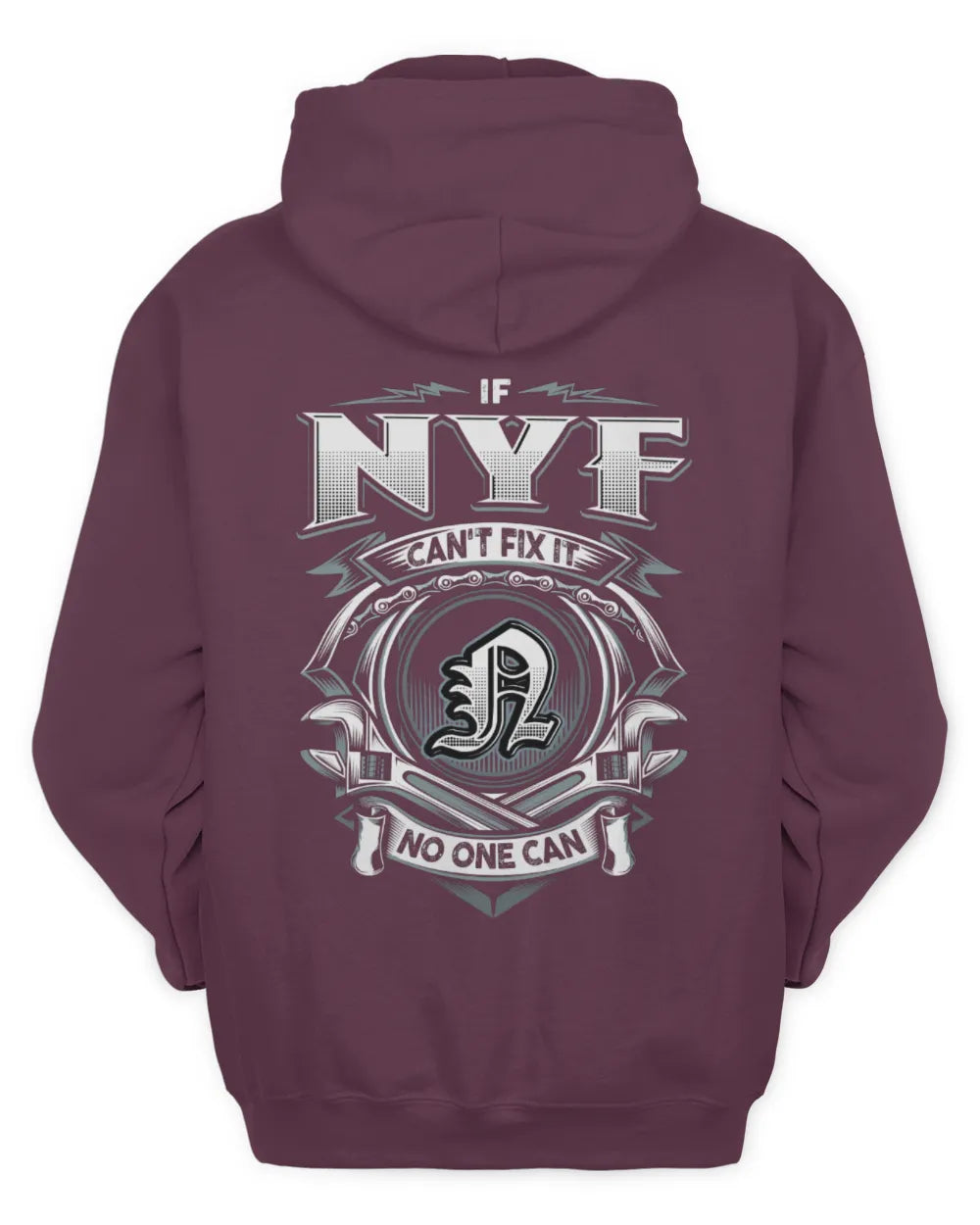 NYF AP81-K4-626 - Personalized Ahmed Quote Apparel “If Ahmed Can't Fix It, No One Can” - Unisex Hoodie - Maroon