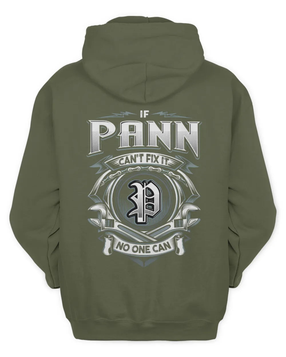 PANN AP81-K4-626 - Personalized Ahmed Quote Apparel “If Ahmed Can't Fix It, No One Can” - Unisex Hoodie - Military Green