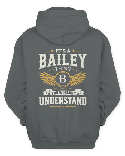 BAILEY KT06-M008 It’s a [NAME] Thing – You Wouldn’t Understand | Personalized Vintage T-Shirt - Unisex Hoodie - Charcoal