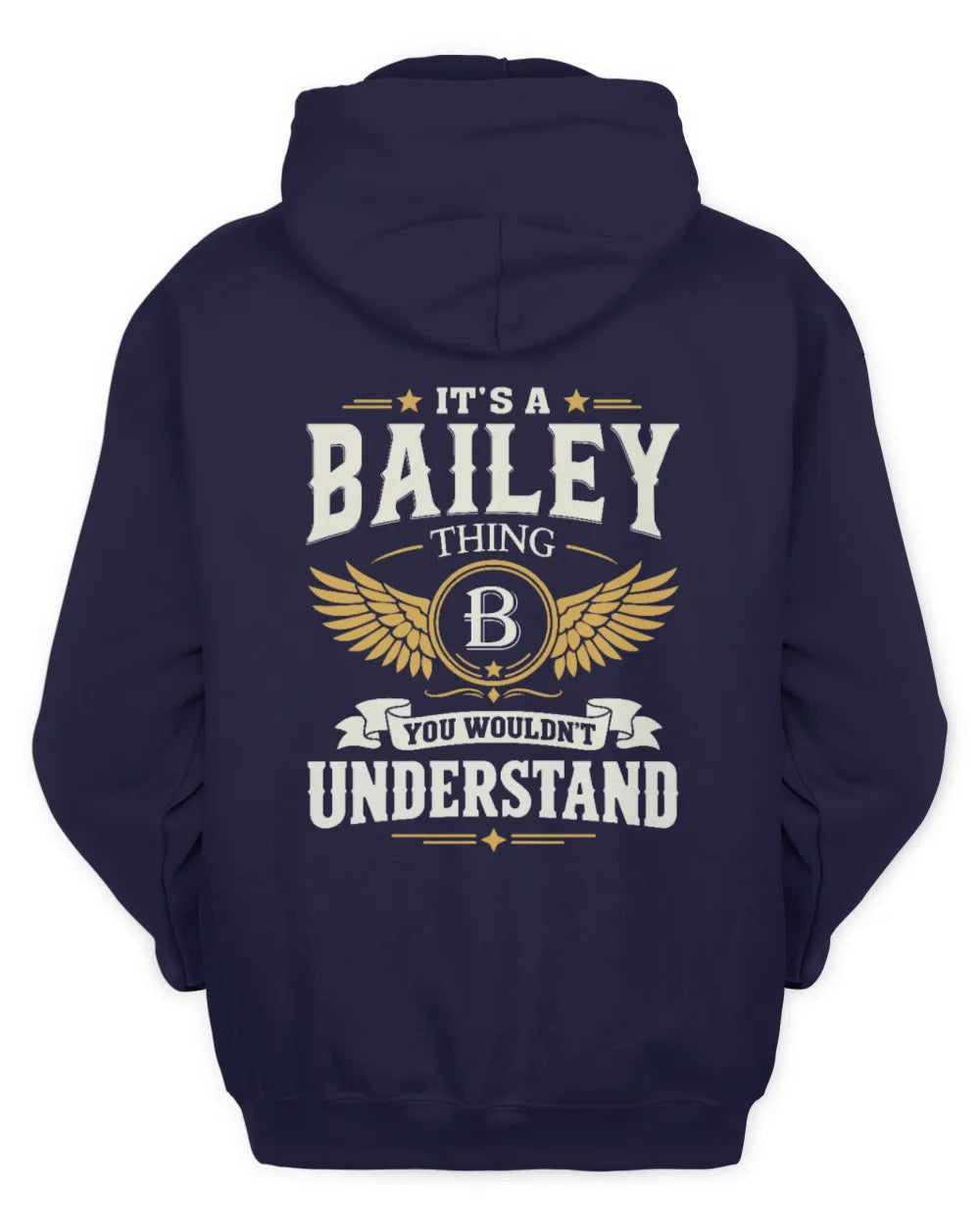 BAILEY KT06-M008 It’s a [NAME] Thing – You Wouldn’t Understand | Personalized Vintage T-Shirt - Unisex Hoodie - Navy