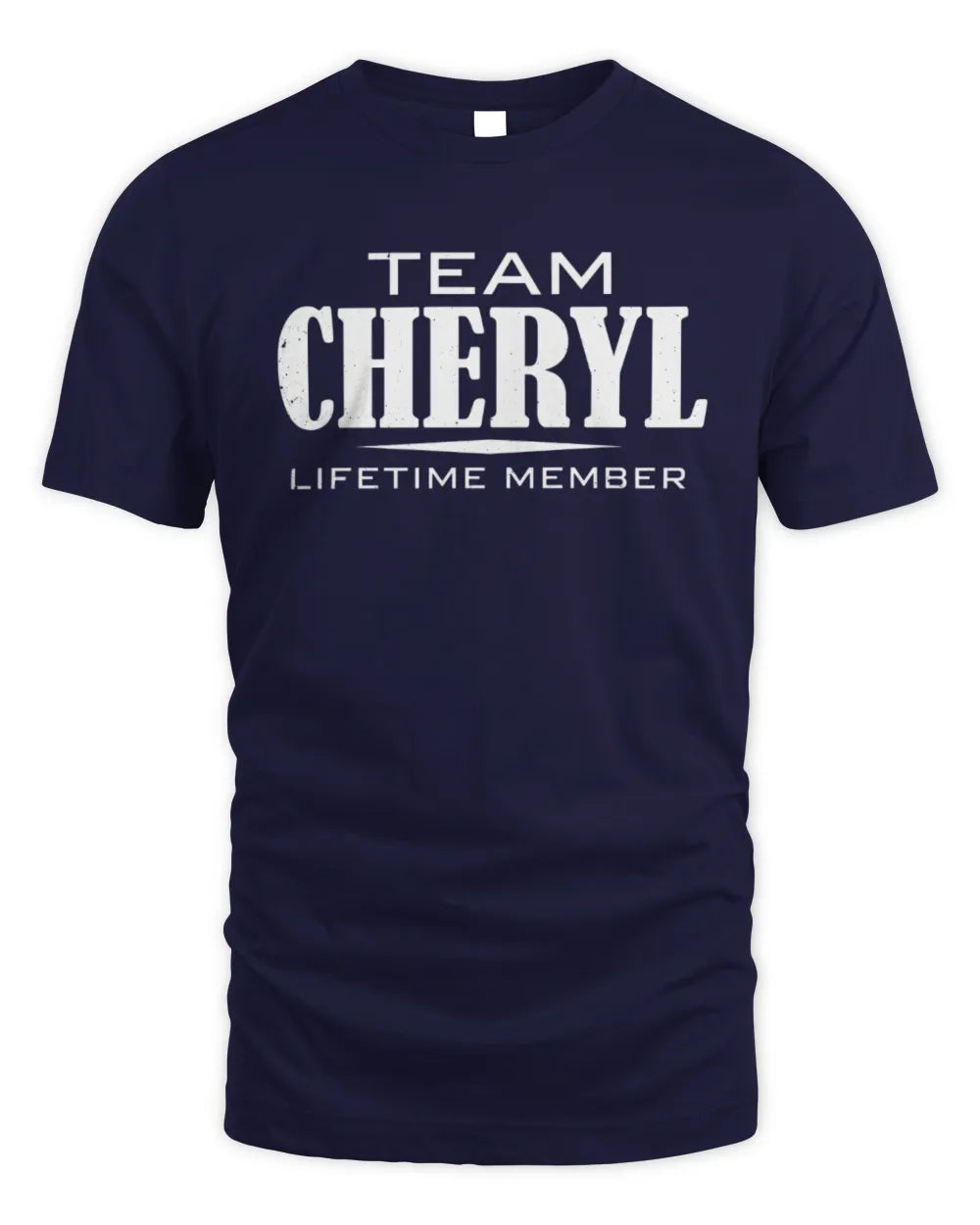 CHERYL BL62-K4-128 - Personalized “Team NAME Lifetime Member” - Unisex Standard T-Shirt - Navy