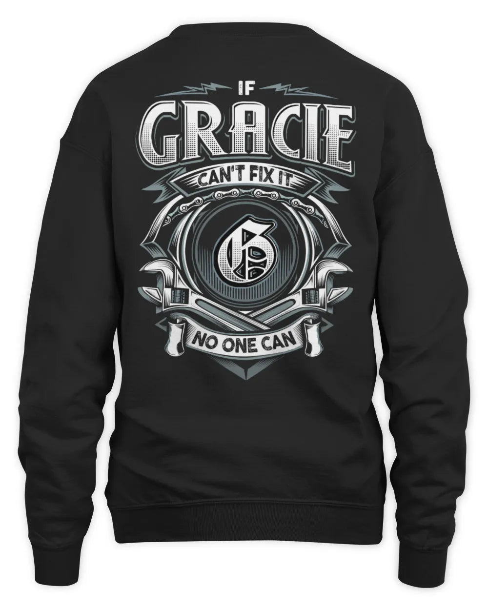 GRACIE AP81-K4-626 - Personalized Ahmed Quote Apparel “If Ahmed Can't Fix It, No One Can” - Unisex Sweatshirt - Black