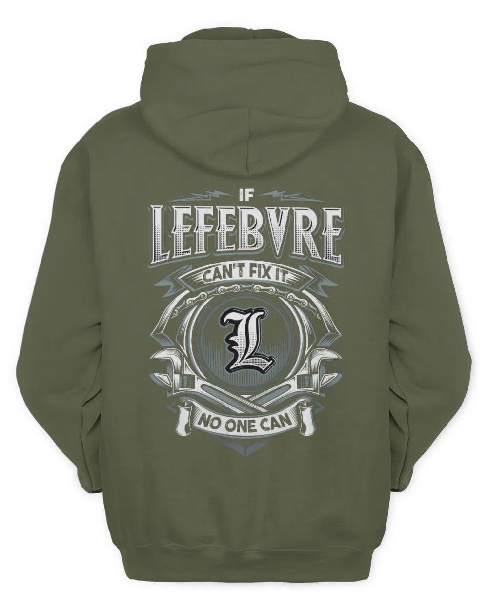 LEFEBVRE AP81-K4-626 - Personalized Ahmed Quote Apparel “If Ahmed Can't Fix It, No One Can” - Unisex Hoodie - Military Green
