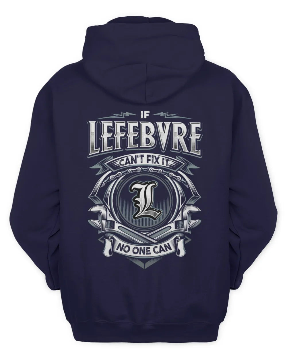LEFEBVRE AP81-K4-626 - Personalized Ahmed Quote Apparel “If Ahmed Can't Fix It, No One Can” - Unisex Hoodie - Navy