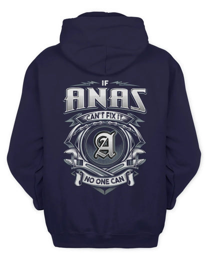 ANAS AP81-K4-626 - Personalized Ahmed Quote Apparel “If Ahmed Can't Fix It, No One Can” - Unisex Hoodie - Navy